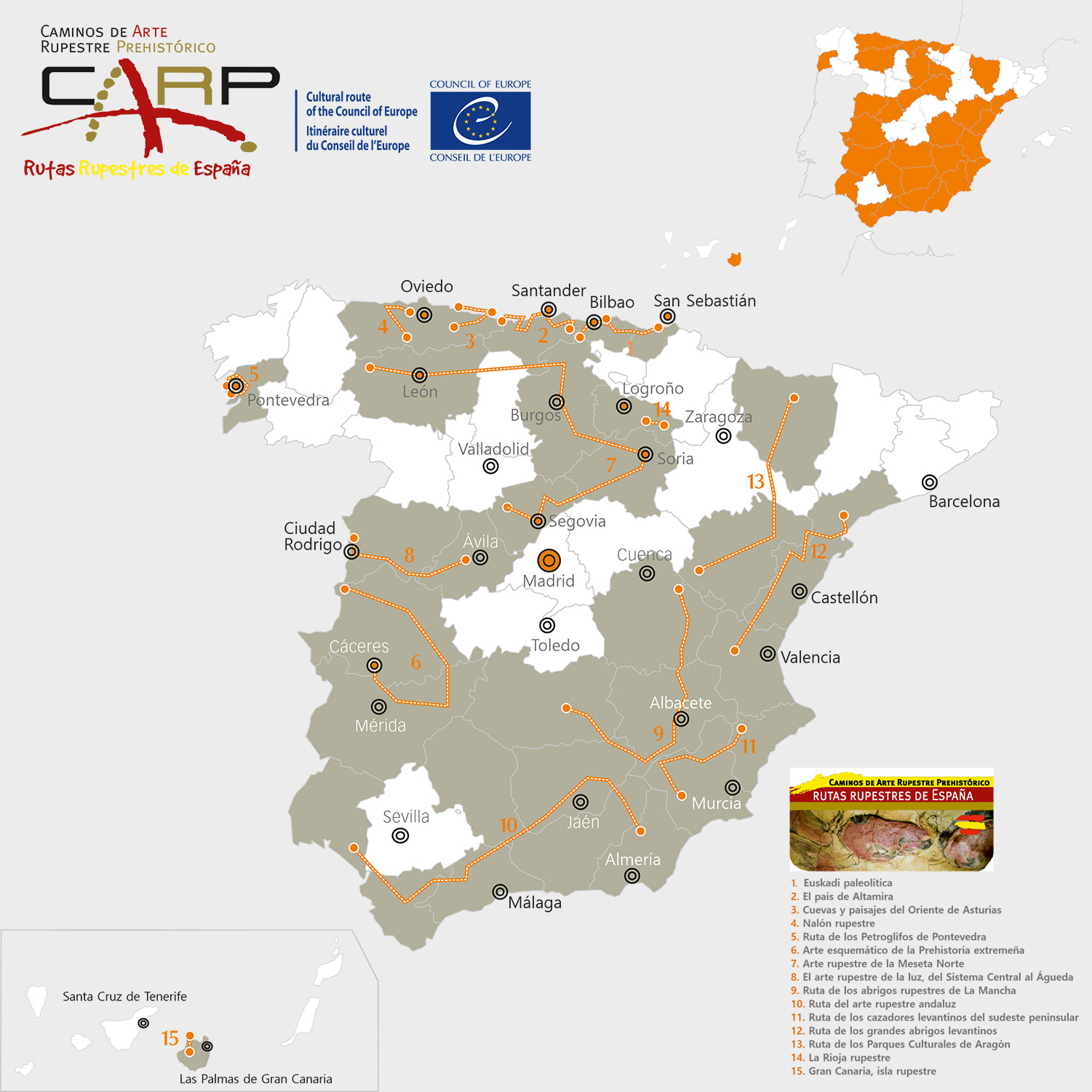Mapa Rutas CARP / PRAT Routes Map - Pulse en la imagen para ampliar / Click to zoom